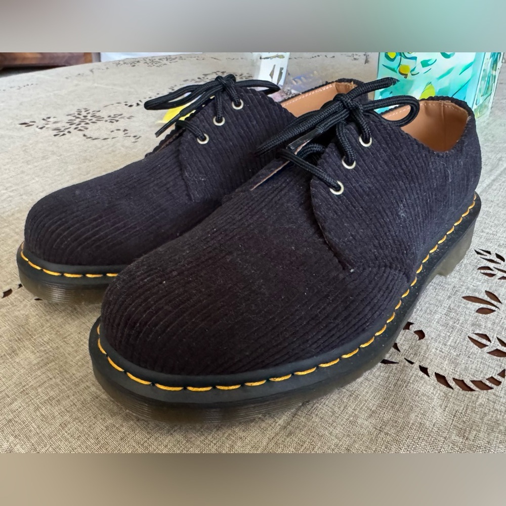 Dr. Martens 1461 Black Corduroy 3-Eye Shoes – Men’s 8 / EU 41 – New No Box